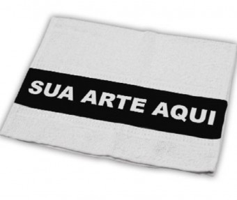 Toalha Branca lavabinho Personalizada com Foto - Feliz Natal