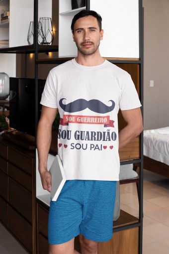 Camiseta Sou Guerreiro Sou Guardiao Sou Pai
