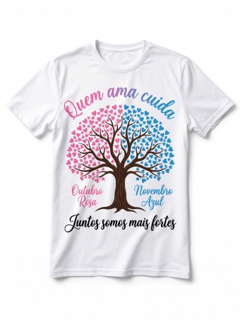 camiseta arvore quem ama cuida