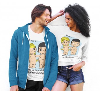 Camiseta Personalizada Namorados Amar É - Kit com 2 Unidades