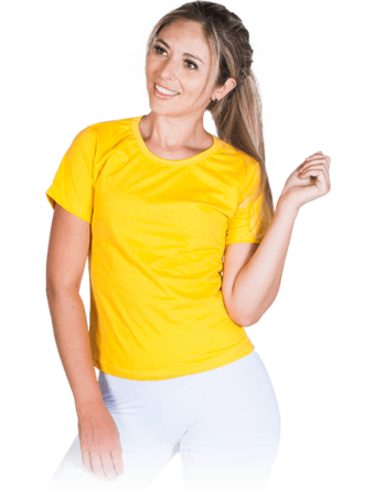 Camiseta ou baby look Amarelo 100% algodão
