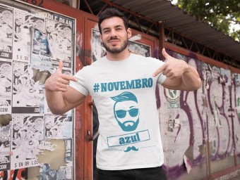 Camiseta Novembro Azul Algodão
