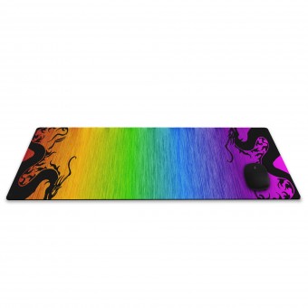 Mousepad Gamer Personalizado 70x35 - Arco Iris e Dragão