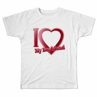 Baby Look Camiseta Feminina Love My Boyfriend