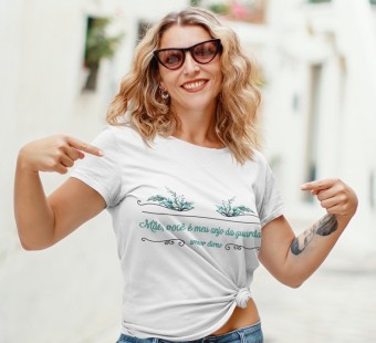 Dia das mães camiseta personalizada presente mae Modelo 5