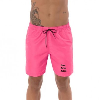 Short de Praia Masculino - liso ou personalizado com sua logo se desejar 