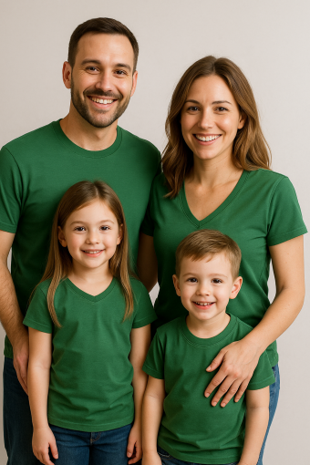 Camiseta ou baby look Verde Militar 100% algodão