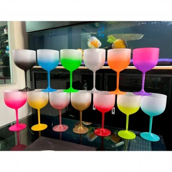 Kit 16 Taça Gin Degradê 580ml para Festas, Eventos, Drinks, Aniversários - Personalizadas