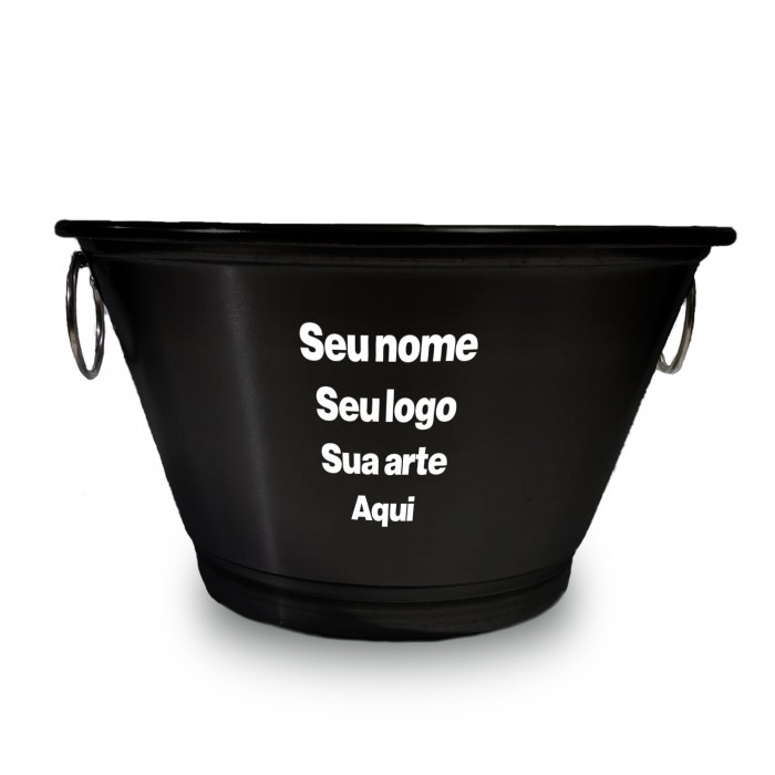 Balde De Gelo 9l Personalizado - Meu Herói - Preto