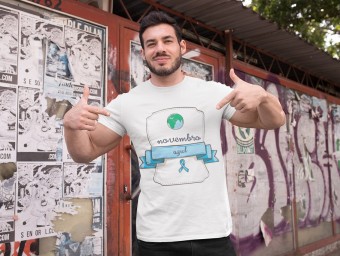 Camiseta Novembro Azul Poliamida