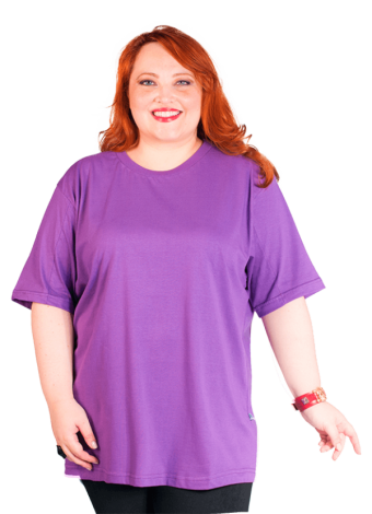 Camiseta ou baby look Roxo 100% algodão