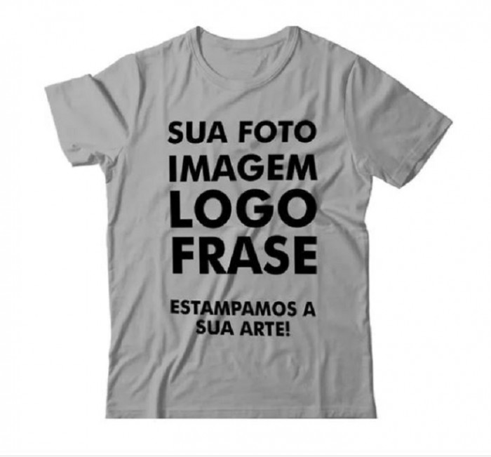 Camiseta Infantil Personalizada Frase, Foto, Personagem