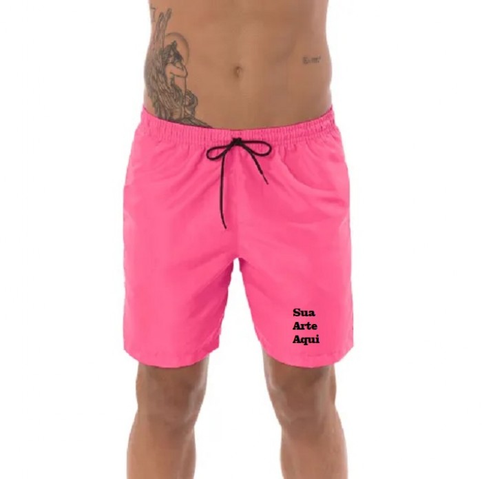 Short de Praia Masculino - liso ou personalizado com sua logo se desejar 