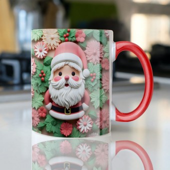 Caneca Natal em Biscuit 3D