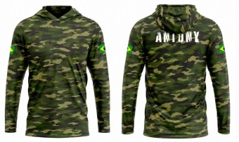 Camiseta Proteção Solar Segunda Pele Manga Longa UV 50+ Praia - Com Capuz