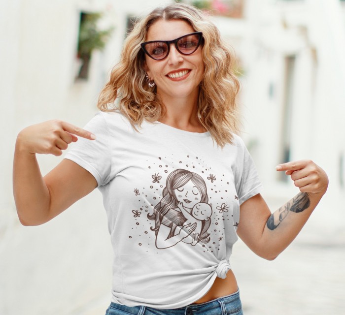 Camiseta "dia das Mães" Mãe de Menina Modelo 6