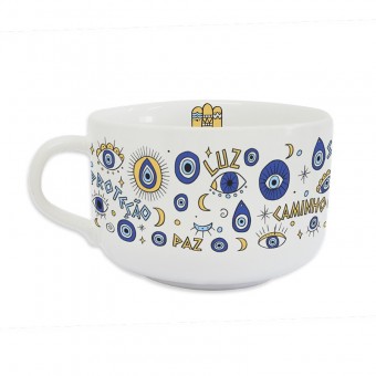 Caneca Consume - Olho Grego - 500ml Cereais, Sopa
