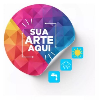 Etiquetas Adesivas Personalizadas Lavável e Impermeável - 60 unid