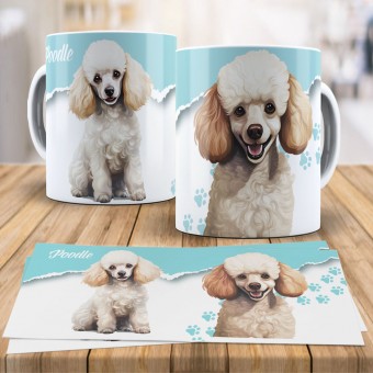Caneca Xícara Raças Pet - Poodle