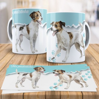 Caneca Xícara Raças Pet - Fox Paulistinha