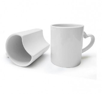 Caneca Dupla Love com Alça em Formato de Coração Par