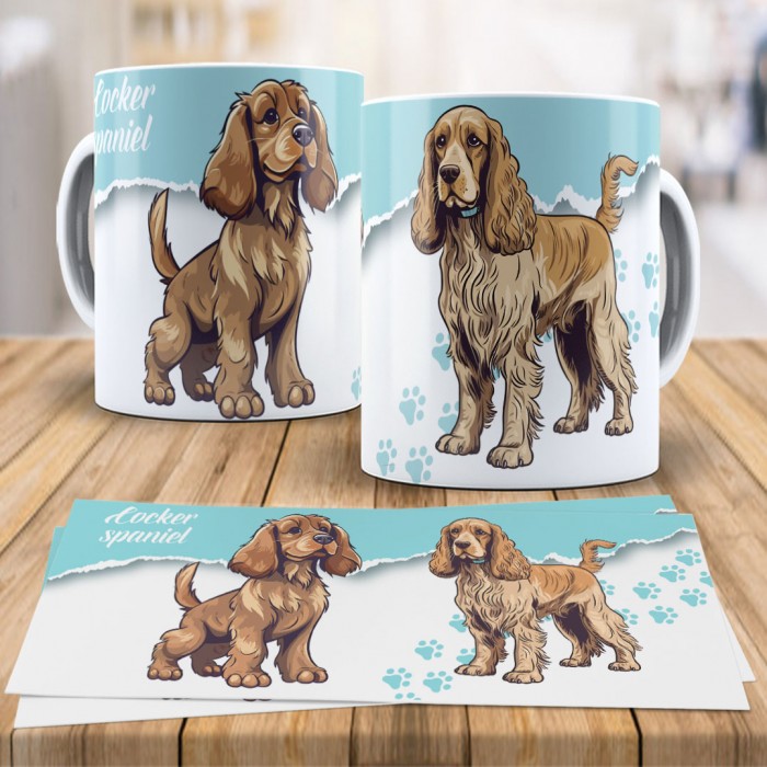 Caneca Xícara Raças Pet - Cocker Spaniel