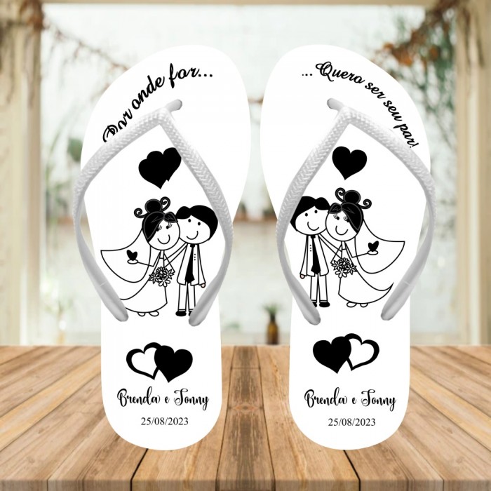 Chinelo Casamento Personalizado Keep Calm And Desce do Salto Modelo 4