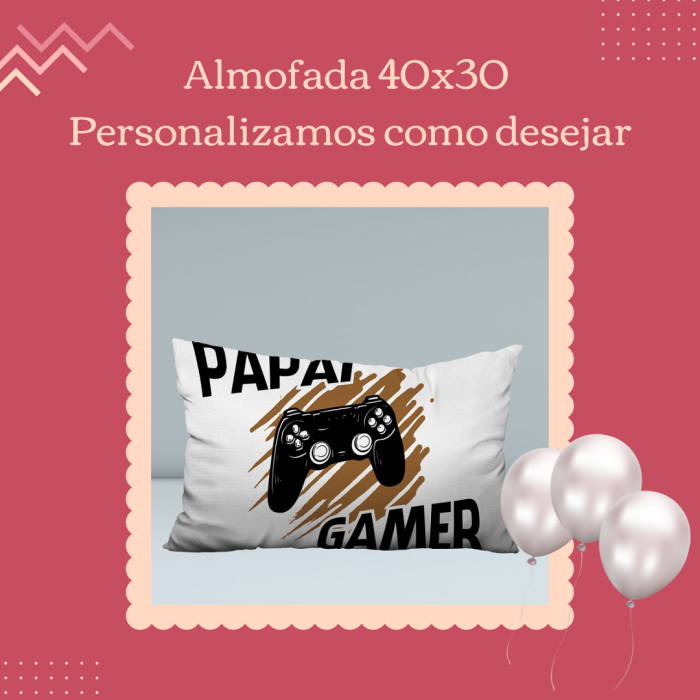 Almofada 40x30 Personalizada com Fotos Frente Verso Presente