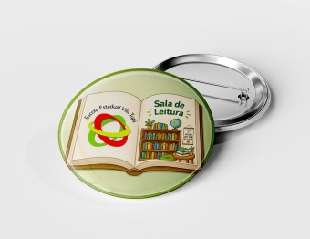Botton personalizado sala de leitura - kit 457 unidades - 4,5cm