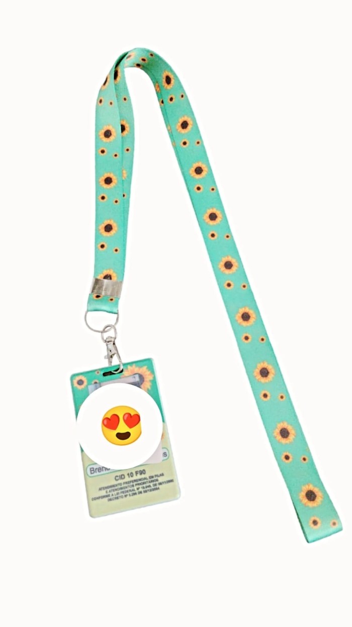 Cordão de Girassol Com Crachá Autismo kit