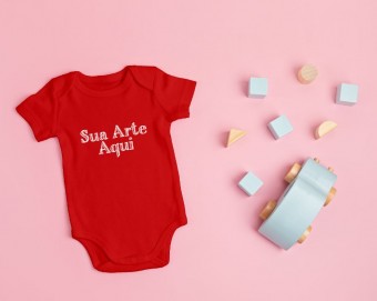 Body Bebê - Sua Arte Aqui - Vermelho
