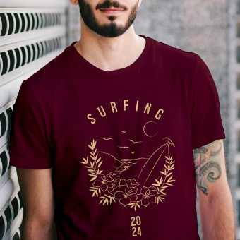 Camiseta Surfing Vinho