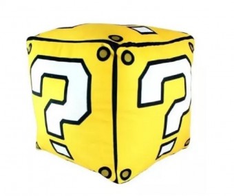 Almofada Super Mario Bloco Cubo 25x25cm | Game | Nintendo 64