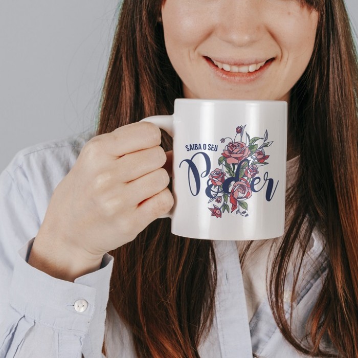 Caneca Saiba o Seu Poder Frase Personalizada