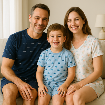 Pijama Pai & Filho 100% Personalizado com Foto