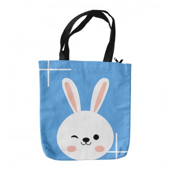 Ecobag Personalizada Páscoa - Coelhinho - Azul
