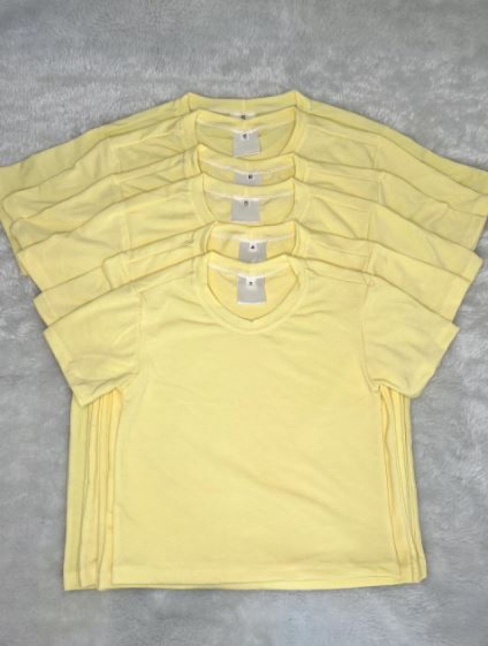 Camiseta unissex infantil personalizada como desejar Cor Amarelo Tamanho 2