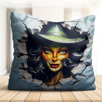 Almofada Bruxa Witch Cheia 40x40 3D & Corvos