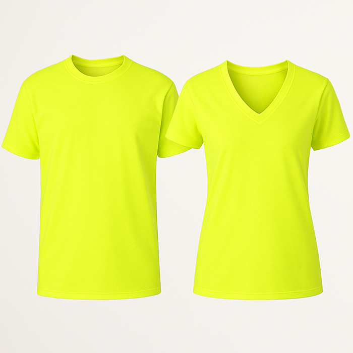 Camiseta Amarela Neon Lisa Ideal para Sublimação e Revenda