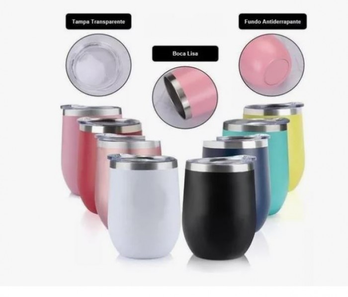 Copo Térmico Cuia em Aço Inox Personalizado - Sua cerveja sempre Gelada - Seu Chimarrão Sempre Quente