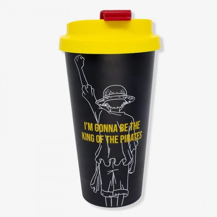 Copo Viagem Bucks 500ml One Piece Straw Hat Skull Luffy Zc