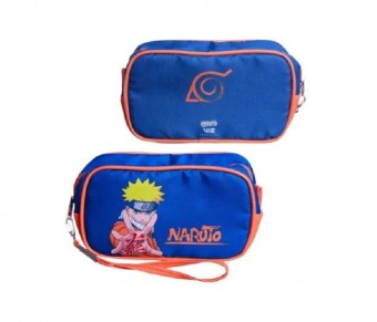 Naruto Bolsa Nécessaire de Viagem Multiuso Azul Oficial