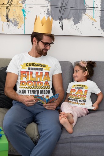 Camiseta Tal Pai Tal Filha Kit 2 Peças