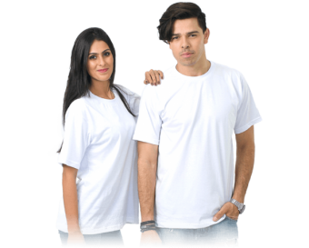 Camiseta ou baby look branca 100% algodão
