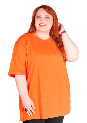 Camiseta ou baby look Laranja 100% algodão