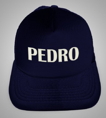 Boné com Seu Nome Personalizado Trucker de Tela - Pedro