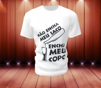 Camiseta Cachaça Frase Engraçada