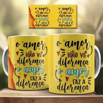 Caneca o Amor Não ... Fazemos com a Frase Que Desejar