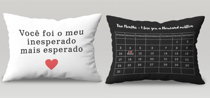Fronha Namorados Divertida 70x50 Personalizada - o Par