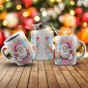 Caneca Natal Papai Noel Delicado